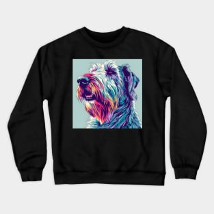 Retro Irish Water Spaniel: Pastel Pup Revival Crewneck Sweatshirt